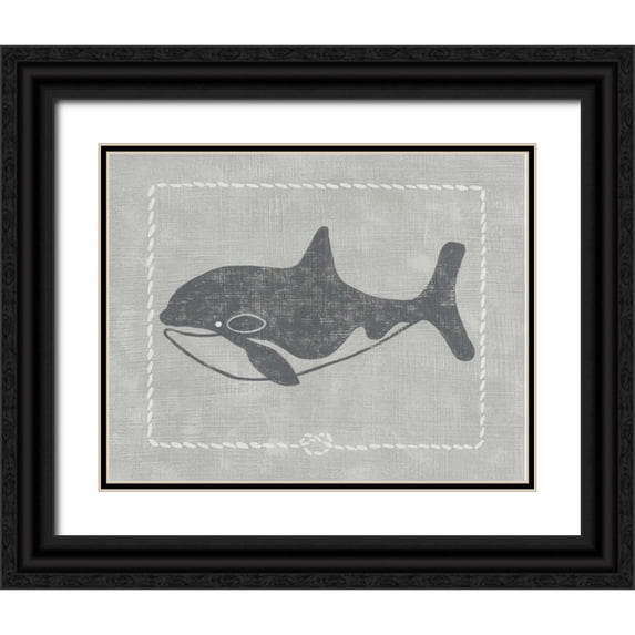Zarris, Chariklia 14x12 Black Ornate Wood Framed with Double Matting Museum Art Print Titled - Whale of a Tale II