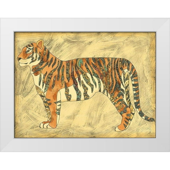 Zarris, Chariklia 14x12 White Modern Wood Framed Museum Art Print Titled - Royal Tiger