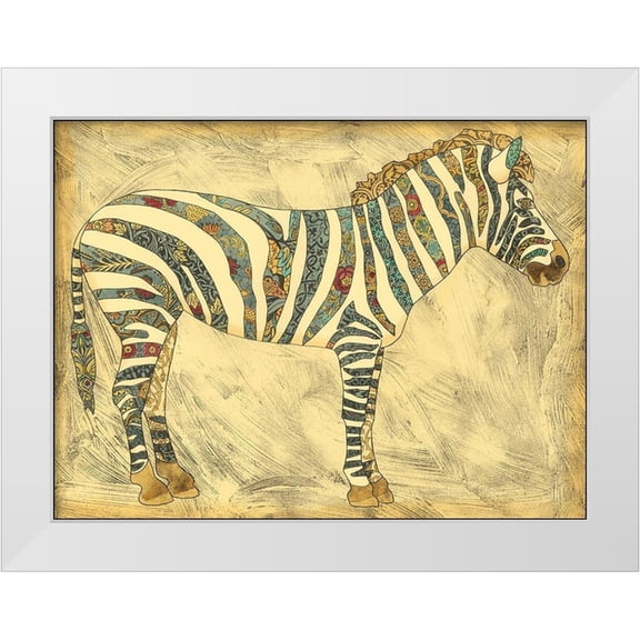Zarris, Chariklia 14x12 White Modern Wood Framed Museum Art Print Titled - Royal Zebra