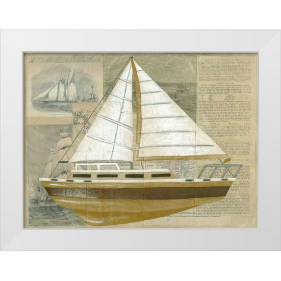 Zarris, Chariklia 14x12 White Modern Wood Framed Museum Art Print Titled - Tour by Boat II