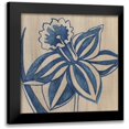 thumbnail image 1 of Zarris, Chariklia 15x15 Black Modern Framed Museum Art Print Titled - Indigo Daffodil, 1 of 5