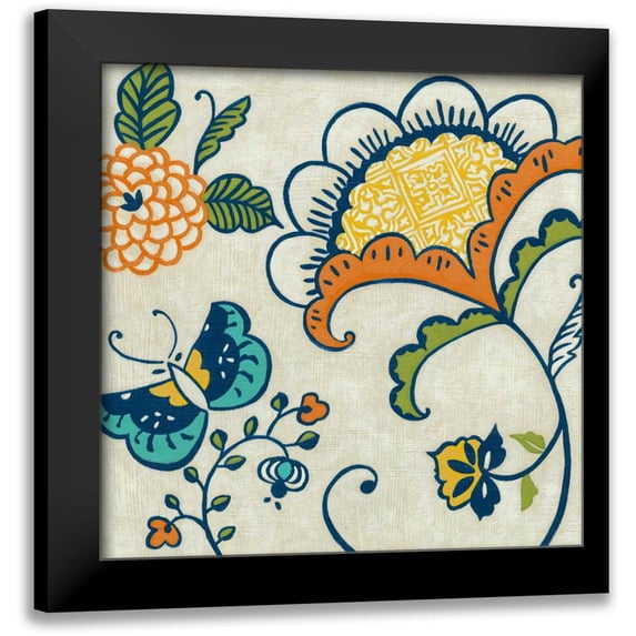 Zarris, Chariklia 15x15 Black Modern Framed Museum Art Print Titled - Joyous Garden II