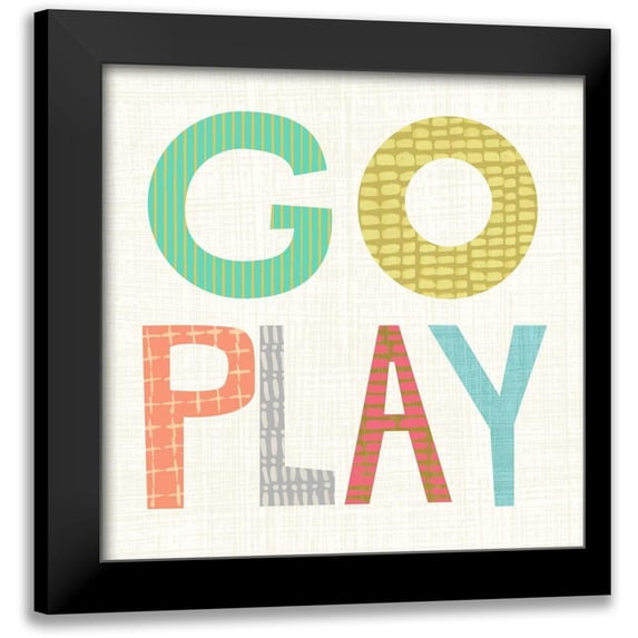 Zarris, Chariklia 15x15 Black Modern Framed Museum Art Print Titled - Kid Play III