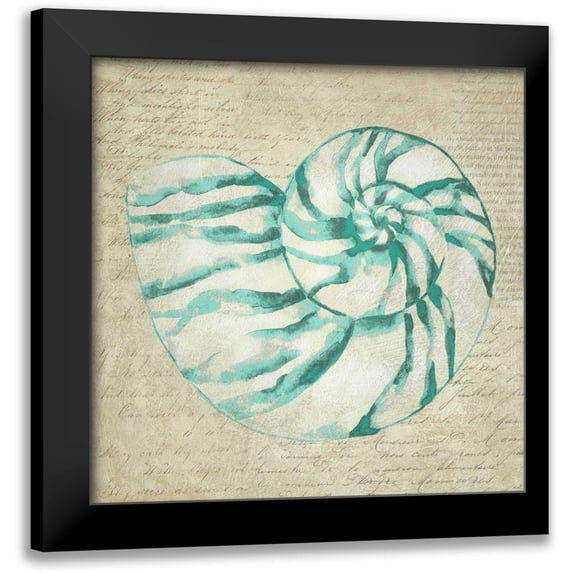 Zarris, Chariklia 15x15 Black Modern Framed Museum Art Print Titled - Seafoam Shell I
