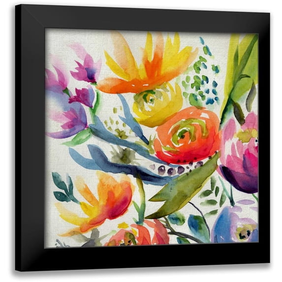 Zarris, Chariklia 15x15 Black Modern Framed Museum Art Print Titled - Summer Spectrum IV