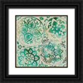 thumbnail image 1 of Zarris, Chariklia 15x15 Black Ornate Wood Framed with Double Matting Museum Art Print Titled - Moss Medallions I, 1 of 4
