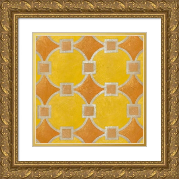 Zarris, Chariklia 15x15 Gold Ornate Wood Framed with Double Matting Museum Art Print Titled - Brilliant Symmetry II