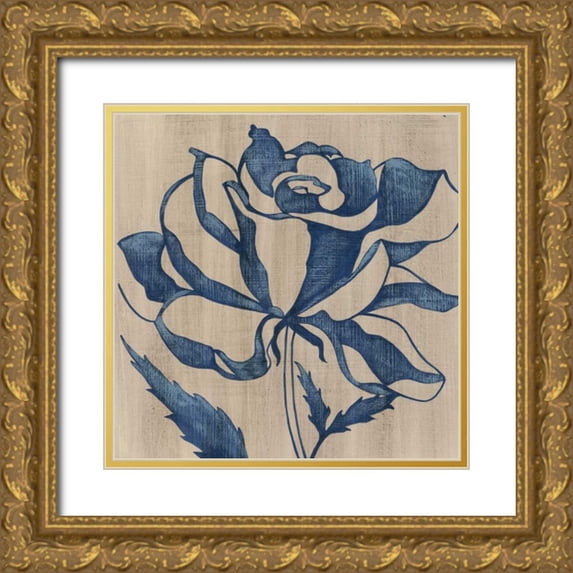 Zarris, Chariklia 15x15 Gold Ornate Wood Framed with Double Matting Museum Art Print Titled - Indigo Rose