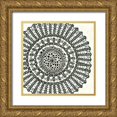 thumbnail image 1 of Zarris, Chariklia 15x15 Gold Ornate Wood Framed with Double Matting Museum Art Print Titled - Mini Abstract Rosette II, 1 of 4