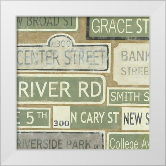 Zarris, Chariklia 15x15 White Modern Wood Framed Museum Art Print Titled - Main Street USA II
