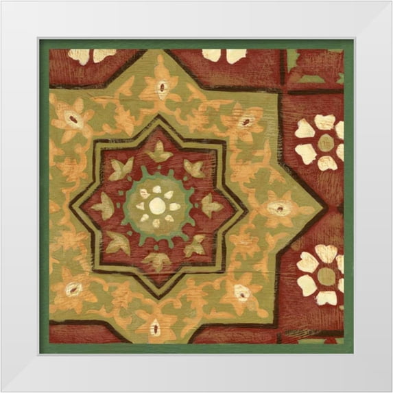Zarris, Chariklia 15x15 White Modern Wood Framed Museum Art Print Titled - Patchwork IX