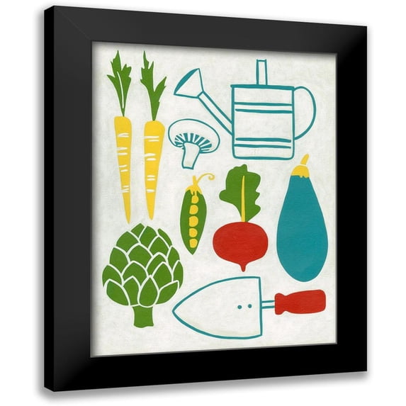 Zarris, Chariklia 15x18 Black Modern Framed Museum Art Print Titled - Sunday Garden