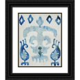 thumbnail image 1 of Zarris, Chariklia 15x18 Black Ornate Wood Framed with Double Matting Museum Art Print Titled - Sapphire Ikat III, 1 of 4
