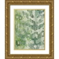 thumbnail image 1 of Zarris, Chariklia 15x18 Gold Ornate Wood Framed with Double Matting Museum Art Print Titled - Celadon Ikat I, 1 of 4