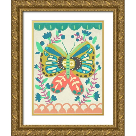 Zarris, Chariklia 15x18 Gold Ornate Wood Framed with Double Matting Museum Art Print Titled - Flutterfly II