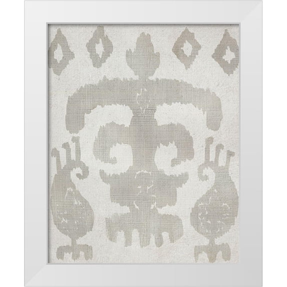 Zarris, Chariklia 15x18 White Modern Wood Framed Museum Art Print Titled - Shadow Ikat III