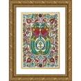 thumbnail image 1 of Zarris, Chariklia 17x24 Gold Ornate Wood Framed with Double Matting Museum Art Print Titled - Batik Embroidery III, 1 of 4
