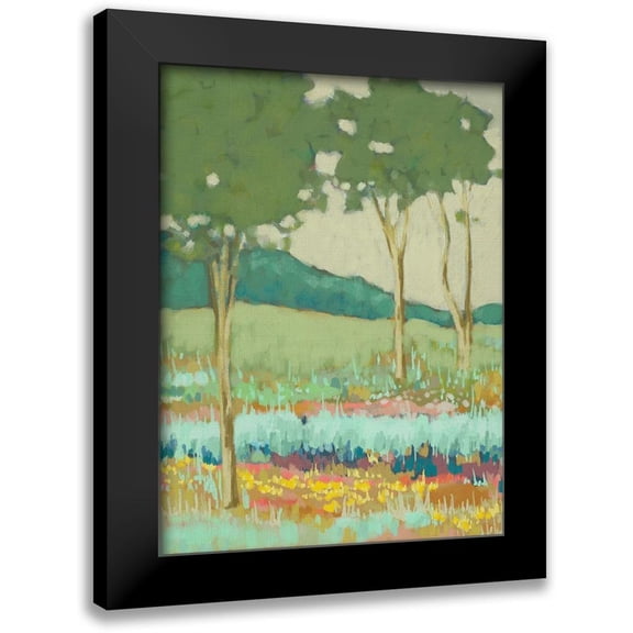 Zarris, Chariklia 19x24 Black Modern Framed Museum Art Print Titled - Tapestry Trees II