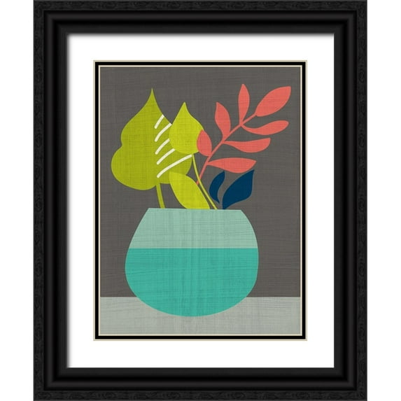 Zarris, Chariklia 19x24 Black Ornate Wood Framed with Double Matting Museum Art Print Titled - Clay Pot II
