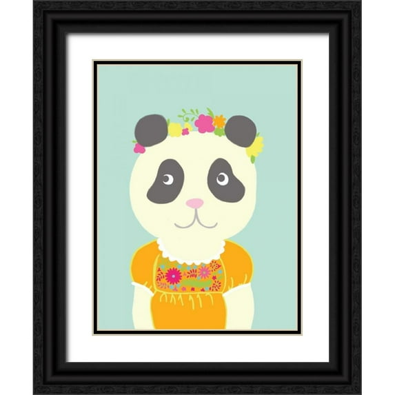 Zarris, Chariklia 19x24 Black Ornate Wood Framed with Double Matting Museum Art Print Titled - Fancy Animals IV