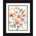 thumbnail image 1 of Zarris, Chariklia 19x24 Black Ornate Wood Framed with Double Matting Museum Art Print Titled - Floating Florals I, 1 of 4