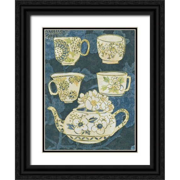 Zarris, Chariklia 19x24 Black Ornate Wood Framed with Double Matting Museum Art Print Titled - Oolong II