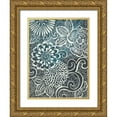 thumbnail image 1 of Zarris, Chariklia 19x24 Gold Ornate Wood Framed with Double Matting Museum Art Print Titled - Floral Batik II, 1 of 4