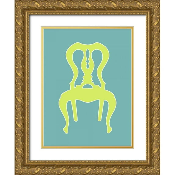 Zarris, Chariklia 19x24 Gold Ornate Wood Framed with Double Matting Museum Art Print Titled - Small Graphic Chair II