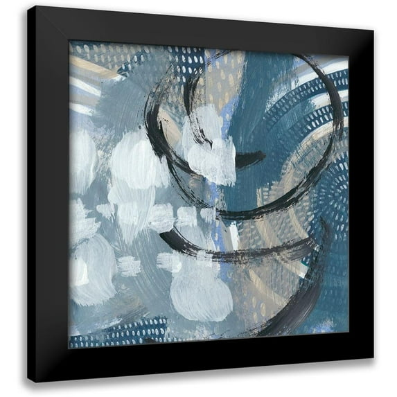 Zarris, Chariklia 20x20 Black Modern Framed Museum Art Print Titled - Dwellings VIII