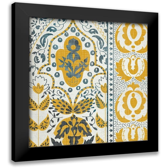 Zarris, Chariklia 20x20 Black Modern Framed Museum Art Print Titled - Exotic Journey III
