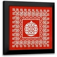 thumbnail image 1 of Zarris, Chariklia 20x20 Black Modern Framed Museum Art Print Titled - Fair Isle Snowflake VI, 1 of 5