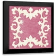thumbnail image 1 of Zarris, Chariklia 20x20 Black Modern Framed Museum Art Print Titled - Petite Suzani in Pink, 1 of 5