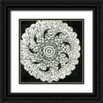 thumbnail image 1 of Zarris, Chariklia 20x20 Black Ornate Wood Framed with Double Matting Museum Art Print Titled - Abstract Rosette I, 1 of 4