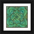 thumbnail image 1 of Zarris, Chariklia 20x20 Black Ornate Wood Framed with Double Matting Museum Art Print Titled - Aquarian Rosette II, 1 of 4