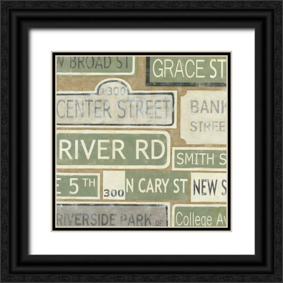 Zarris, Chariklia 20x20 Black Ornate Wood Framed with Double Matting Museum Art Print Titled - Main Street USA II