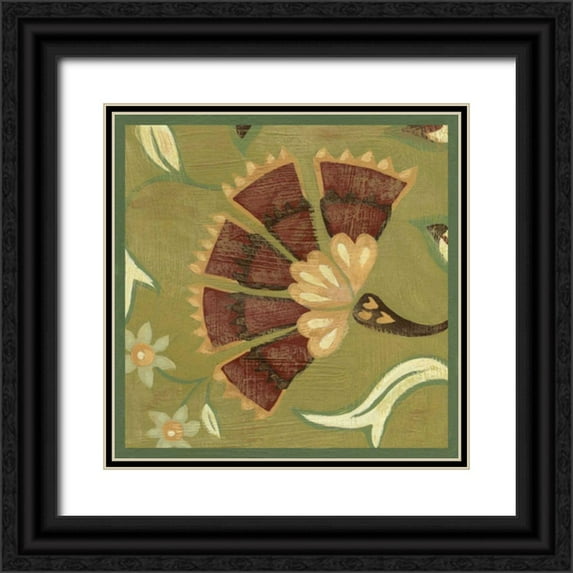 Zarris, Chariklia 20x20 Black Ornate Wood Framed with Double Matting Museum Art Print Titled - Patchwork IV