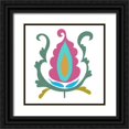thumbnail image 1 of Zarris, Chariklia 20x20 Black Ornate Wood Framed with Double Matting Museum Art Print Titled - Suzani Flower I, 1 of 4