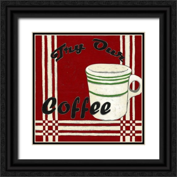 Zarris, Chariklia 20x20 Black Ornate Wood Framed with Double Matting Museum Art Print Titled - Try Our Coffee