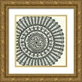 thumbnail image 1 of Zarris, Chariklia 20x20 Gold Ornate Wood Framed with Double Matting Museum Art Print Titled - Abstract Rosette II, 1 of 4