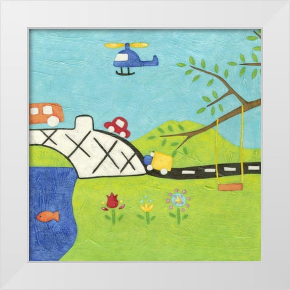 Zarris, Chariklia 20x20 White Modern Wood Framed Museum Art Print Titled - Far and Away II