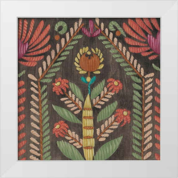 Zarris, Chariklia 20x20 White Modern Wood Framed Museum Art Print Titled - Folklore II