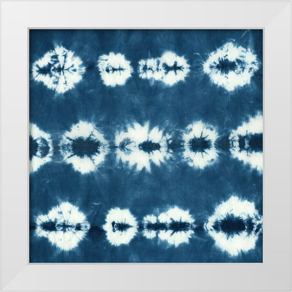 Zarris, Chariklia 20x20 White Modern Wood Framed Museum Art Print Titled - Indigo Tiles III