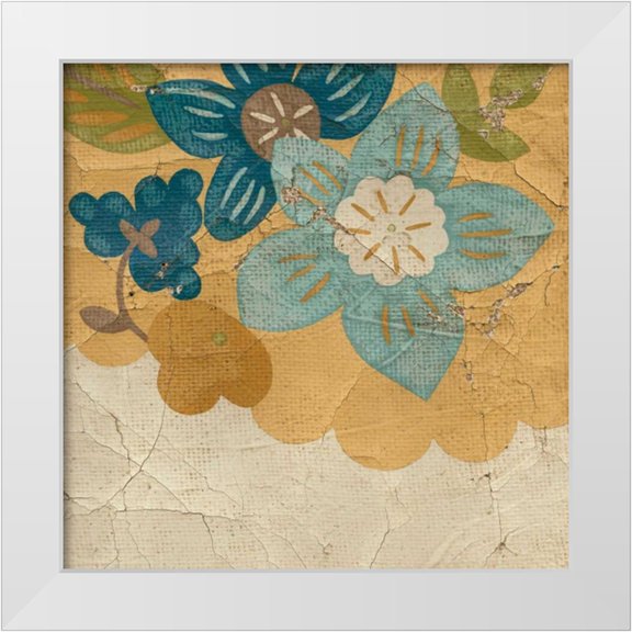 Zarris, Chariklia 20x20 White Modern Wood Framed Museum Art Print Titled - Sunshine Tapestry II