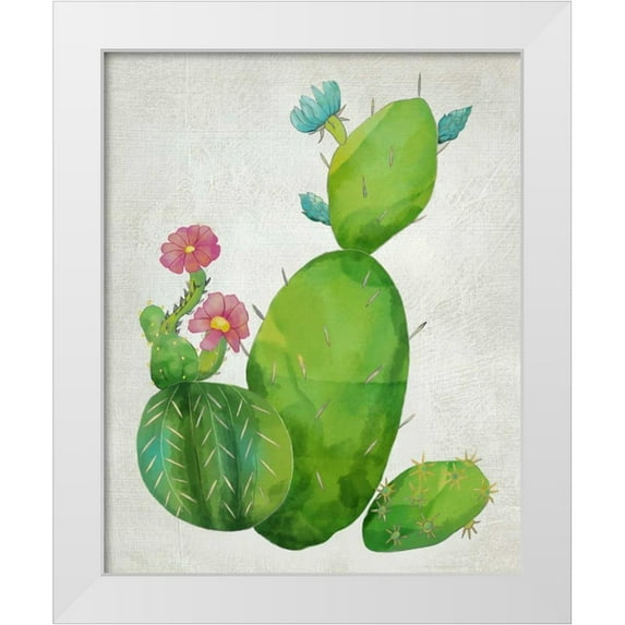 Zarris, Chariklia 20x24 White Modern Wood Framed Museum Art Print Titled - Cacti Collection I