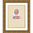 thumbnail image 1 of Zarris, Chariklia 25x32 Gold Ornate Wood Framed with Double Matting Museum Art Print Titled - Decorative Chair IV, 1 of 4