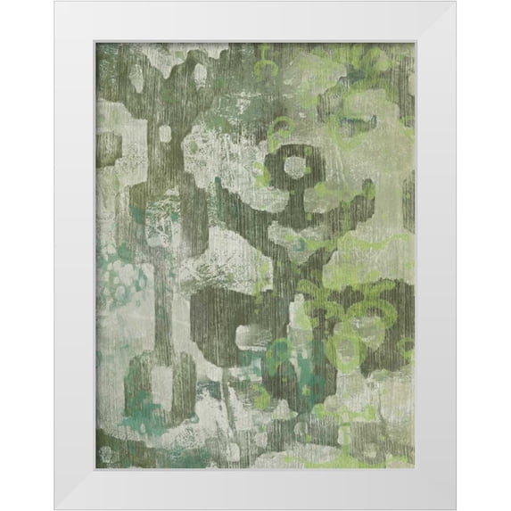 Zarris, Chariklia 25x32 White Modern Wood Framed Museum Art Print Titled - Celadon Ikat II