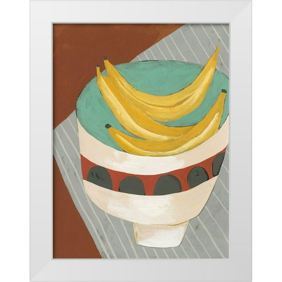 Zarris, Chariklia 25x32 White Modern Wood Framed Museum Art Print Titled - Modern Fruit I