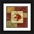 thumbnail image 1 of Zarris, Chariklia 26x26 Black Ornate Wood Framed with Double Matting Museum Art Print Titled - Flower Montage III, 1 of 4