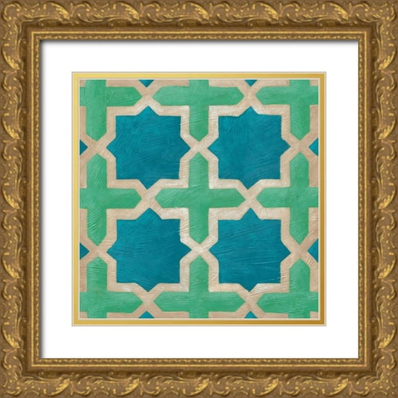 Zarris, Chariklia 26x26 Gold Ornate Wood Framed with Double Matting Museum Art Print Titled - Brilliant Symmetry I