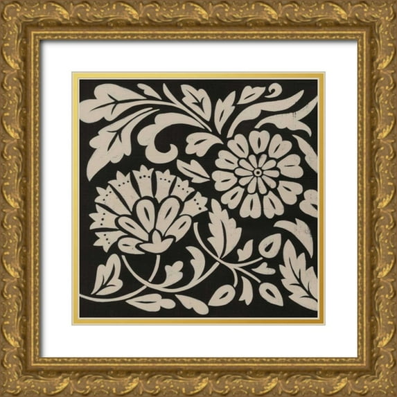 Zarris, Chariklia 26x26 Gold Ornate Wood Framed with Double Matting Museum Art Print Titled - Ginter Charcoal II